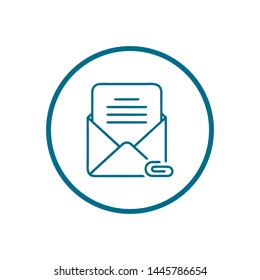 Mail vector icon. E-mail icon. Envelope illustration. message