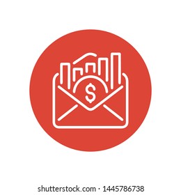 Mail vector icon. E-mail icon. Envelope illustration. message
