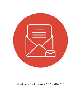 Mail vector icon. E-mail icon. Envelope illustration. message