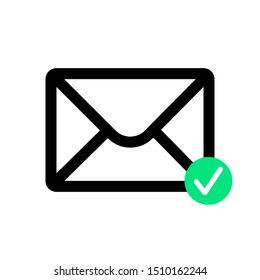 Mail vector icon. E-mail icon, Envelope illustration, message.