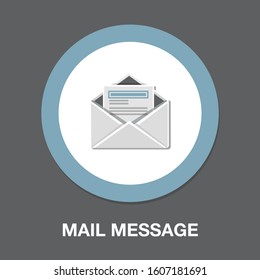Mail vector icon. E-mail icon, Envelope illustration, message