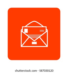Mail vector icon. Envelope or Email message symbol.
