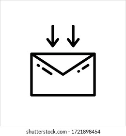Mail vector icon. Envelope flat sign design. Envelope symbol pictogram