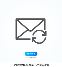 Mail vector icon. Envelope symbol. Message sign. Letter illustration