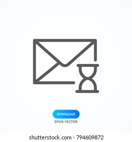 Mail vector icon. Envelope symbol. Message sign. Letter illustration