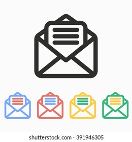 Mail   vector icon. Illustration isolated on white  background for graphic and web design.