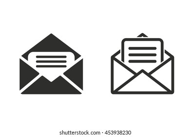 Mail vector icon. Illustration isolated on white background for graphic and web design.