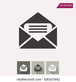 Mail vector icon. Illustration isolated for graphic and web design.
