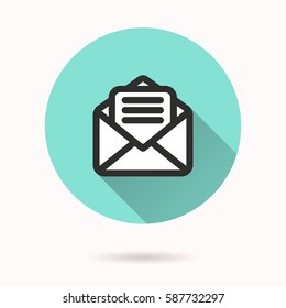 Mail vector icon. Illustration isolated for graphic and web design.