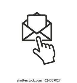 Mail vector icon. Illustration isolated for graphic and web design.