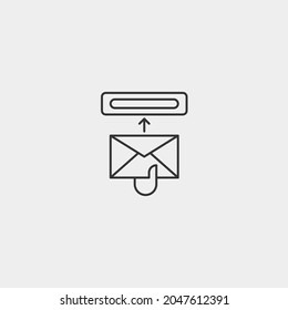 Indicador de icono del vector de correo