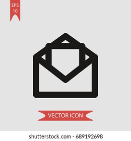 Mail vector icon, illustration symbol