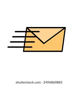 Mail vector icon illustration white background
