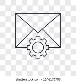 Mail vector icon isolated on transparent background, Mail logo concept
