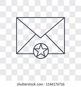 Mail vector icon isolated on transparent background, Mail logo concept