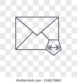 Mail vector icon isolated on transparent background, Mail logo concept
