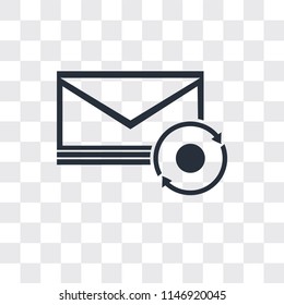 Mail vector icon isolated on transparent background, Mail logo concept