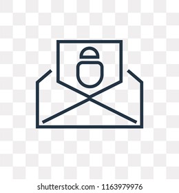 Mail vector icon isolated on transparent background, Mail logo concept
