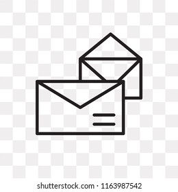 Mail vector icon isolated on transparent background, Mail logo concept