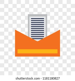 Mail vector icon isolated on transparent background, Mail logo concept
