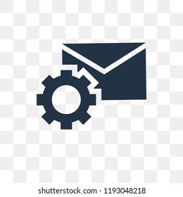 Mail vector icon isolated on transparent background, Mail transparency concept can be used web and mobile