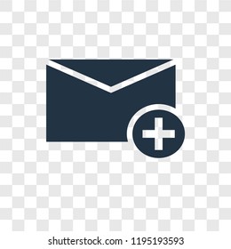 Mail vector icon isolated on transparent background, Mail transparency logo concept