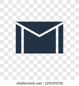 Mail vector icon isolated on transparent background, Mail transparency logo concept