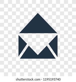 Mail vector icon isolated on transparent background, Mail transparency logo concept