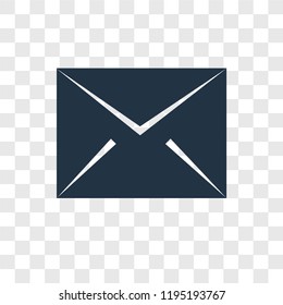 Mail vector icon isolated on transparent background, Mail transparency logo concept