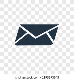 Mail vector icon isolated on transparent background, Mail transparency logo concept