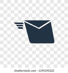 Mail vector icon isolated on transparent background, Mail transparency logo concept
