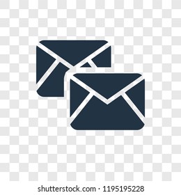 Mail vector icon isolated on transparent background, Mail transparency logo concept