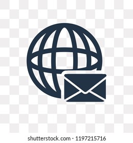 Mail vector icon isolated on transparent background, Mail transparency concept can be used web and mobile