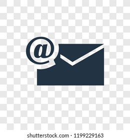 Mail vector icon isolated on transparent background, Mail transparency logo concept