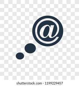 Mail vector icon isolated on transparent background, Mail transparency logo concept