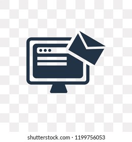 Mail vector icon isolated on transparent background, Mail transparency concept can be used web and mobile