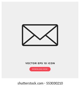 Mail vector icon, letter symbol. Modern, simple flat vector illustration for web site or mobile app