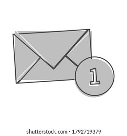 Mail vector icon on flat design. E-mail vector illustration  cartoon style on white isolated background.