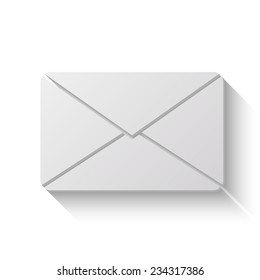mail vector icon - paper illustration 
