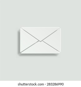 Mail vector icon - paper illustration