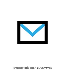 Mail vector icon. Pictogram from set Smartphone Essentials. Isolated on white background