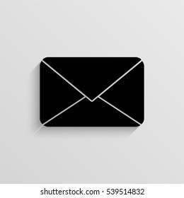 Mail vector icon with  shadow