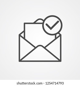 Mail vector icon sign symbol