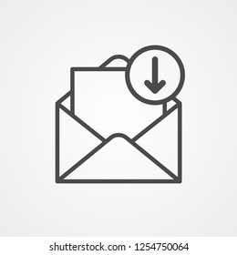 Mail vector icon sign symbol