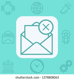 Mail vector icon sign symbol