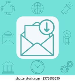 Mail vector icon sign symbol