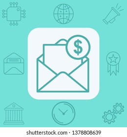 Mail vector icon sign symbol