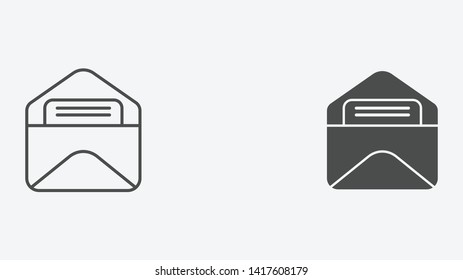Mail vector icon sign symbol