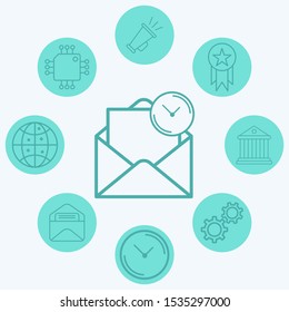 Mail vector icon sign symbol