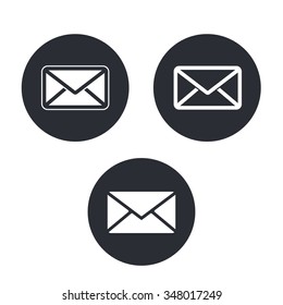 Mail  - vector icon in white  on a black background.